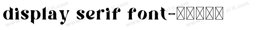 display serif font字体转换